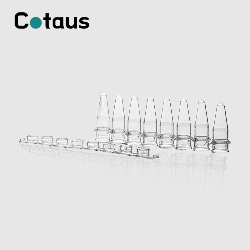 0,2 ml Shaffof PCR 8 tasmali quvurlar